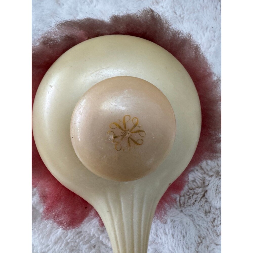 VTG 70s Avon Fluff Puff Refillable Long Handle Pink Body Powder Wand Dispenser - Picture 5 of 6
